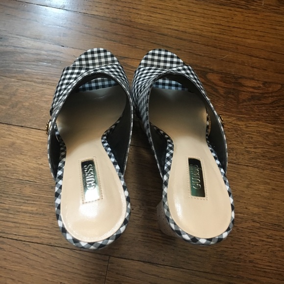 COPY - Guess wedges black and white checker design - Picture 3 of 4